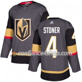 Adidas Maillot de Hockey Vegas Golden Knights Clayton Stoner 4 2017-2018 Gris Authentic - Homme